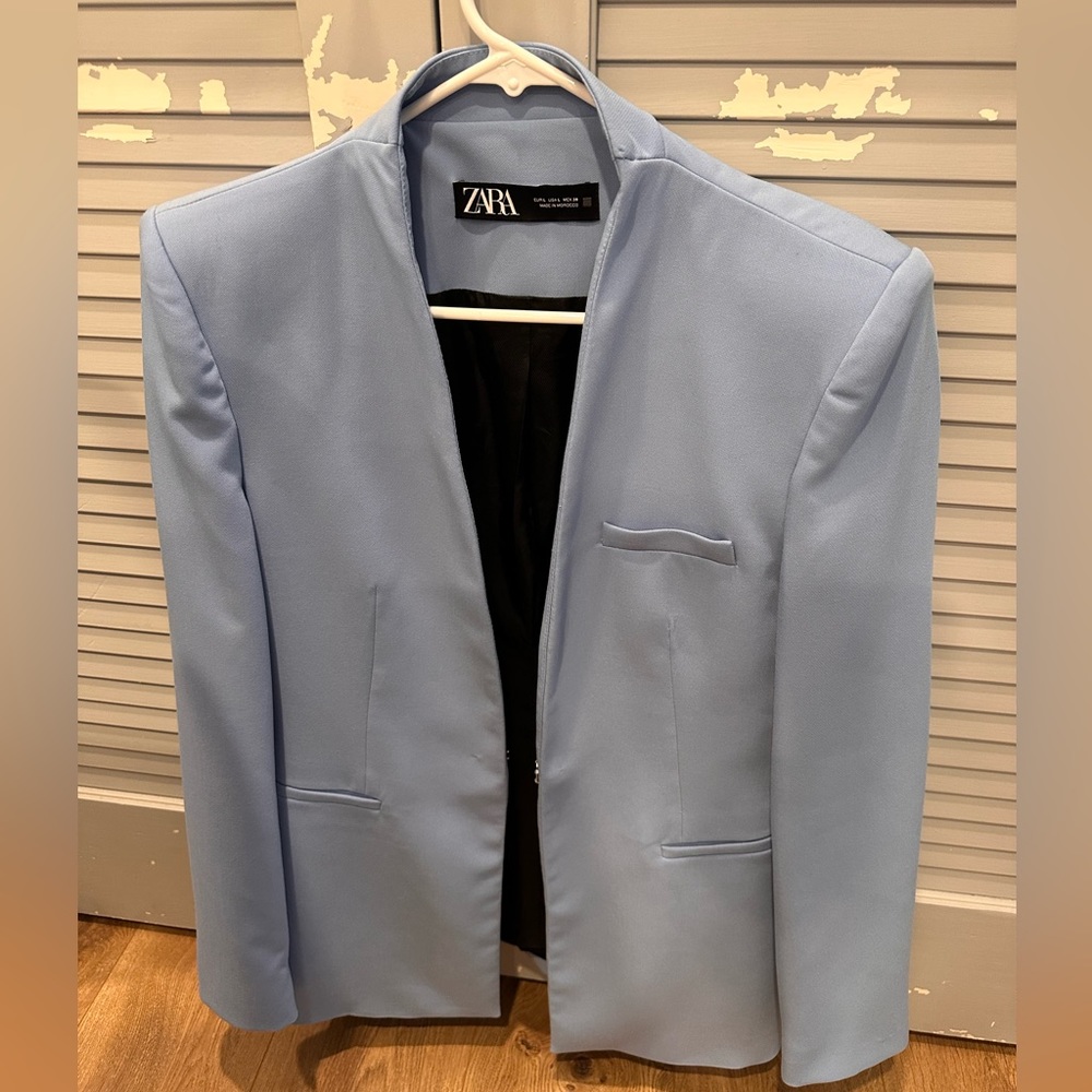 Zara blue skinny blazer. Size L